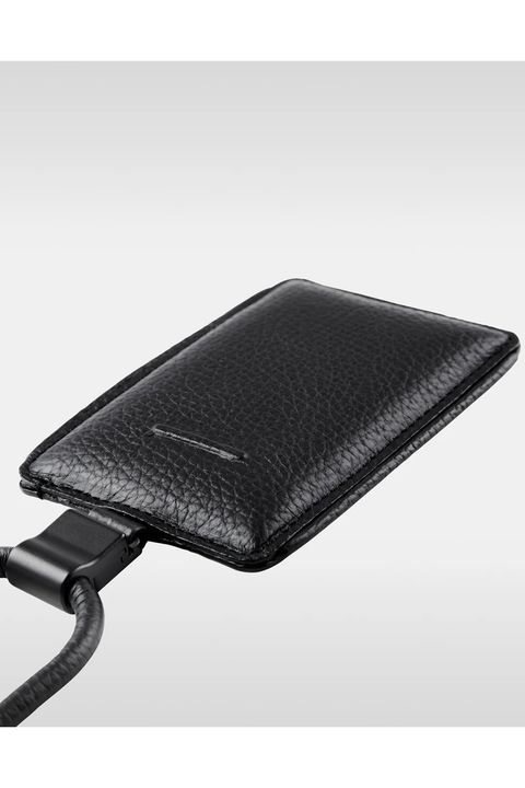 EXCHANGE-SHOULDER-CARDCASE-SET / ストラップ付き MagSafe対応 ショルダーコンポジションスリムカードケース (ブラック)