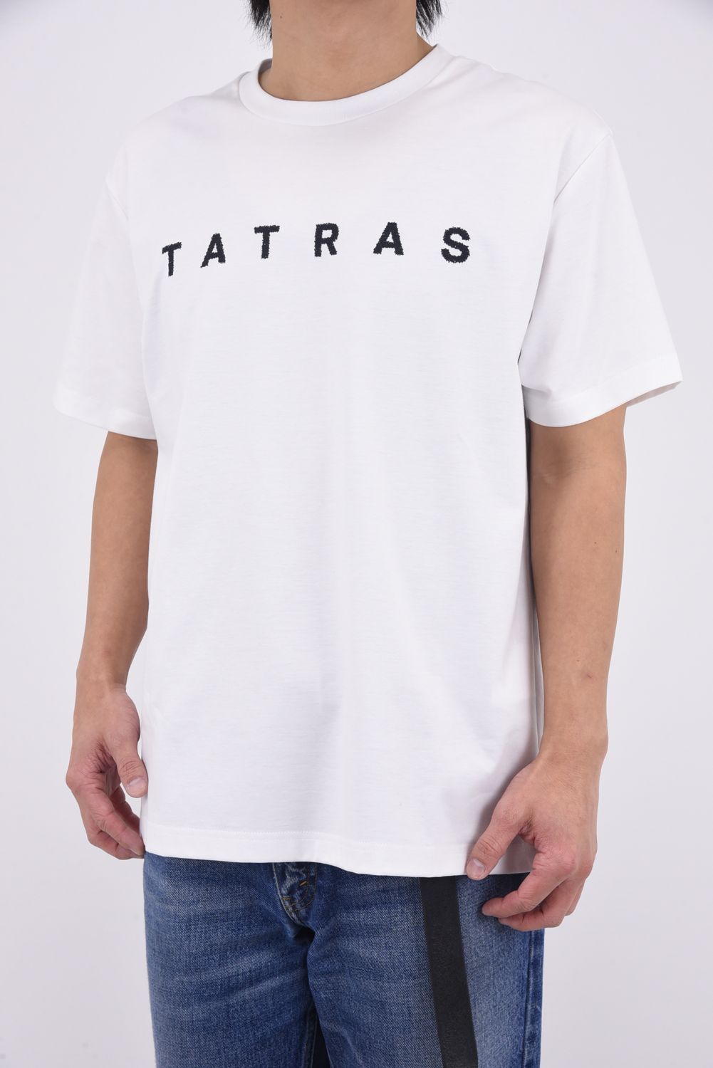 PARTINICO (パルティニコ) / ブランドロゴ刺繍 ハーフスリーブ Tシャツ ホワイト