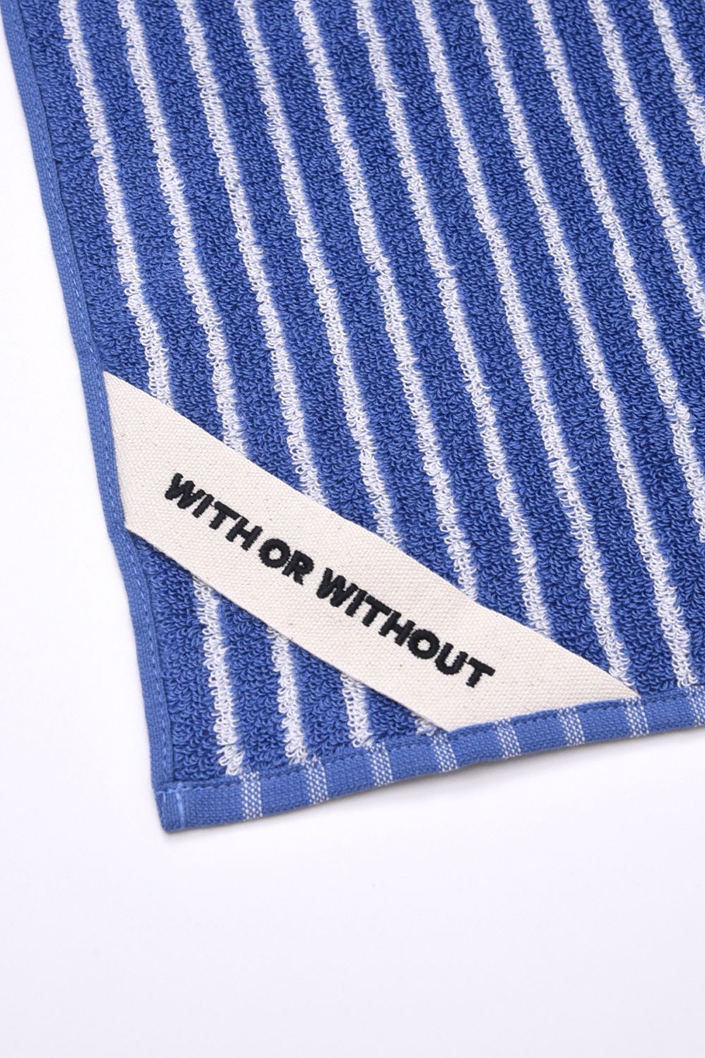 Bath Towel / シルク混 バスタオル (ブルーストライプ)