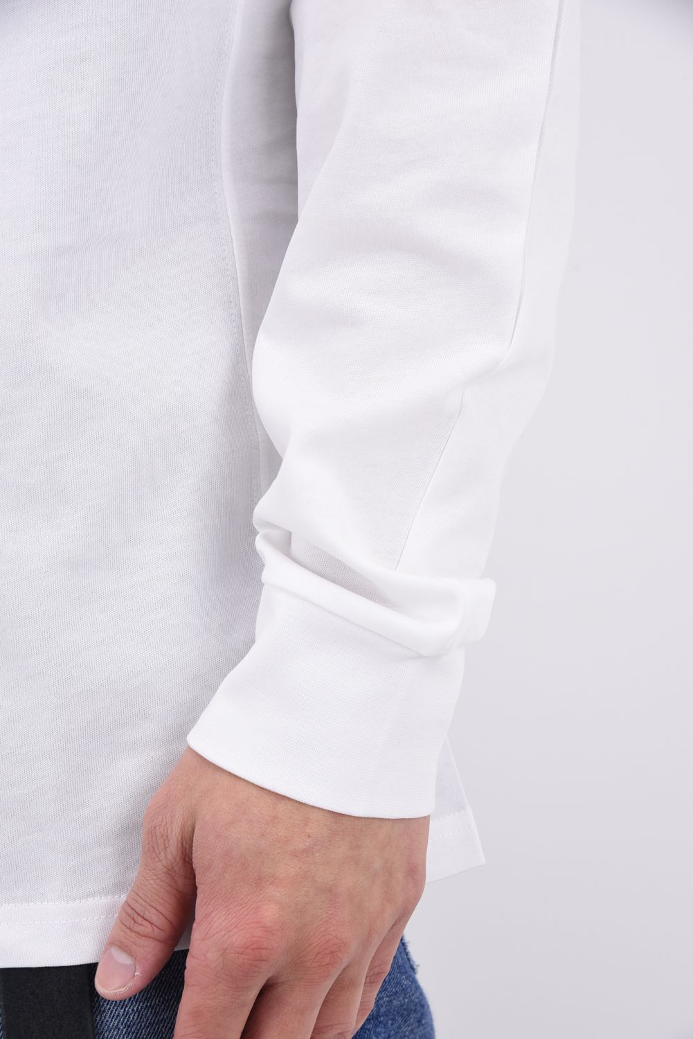 【26SS】 GRADIENT RHINESTONE LONG T-SHIRT / グラデーション ラインストーンロゴ ロングスリーブTシャツ (ホワイト)