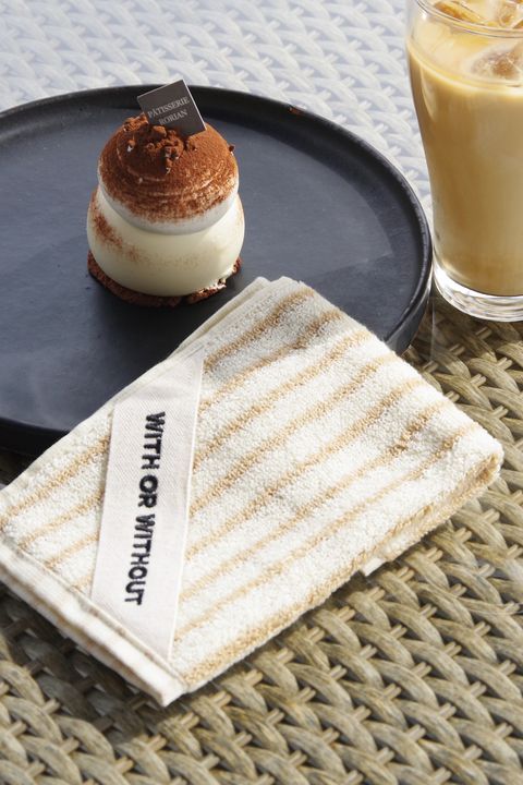 Hand Towel / シルク混 ハンドタオル (アイボリーストライプ)