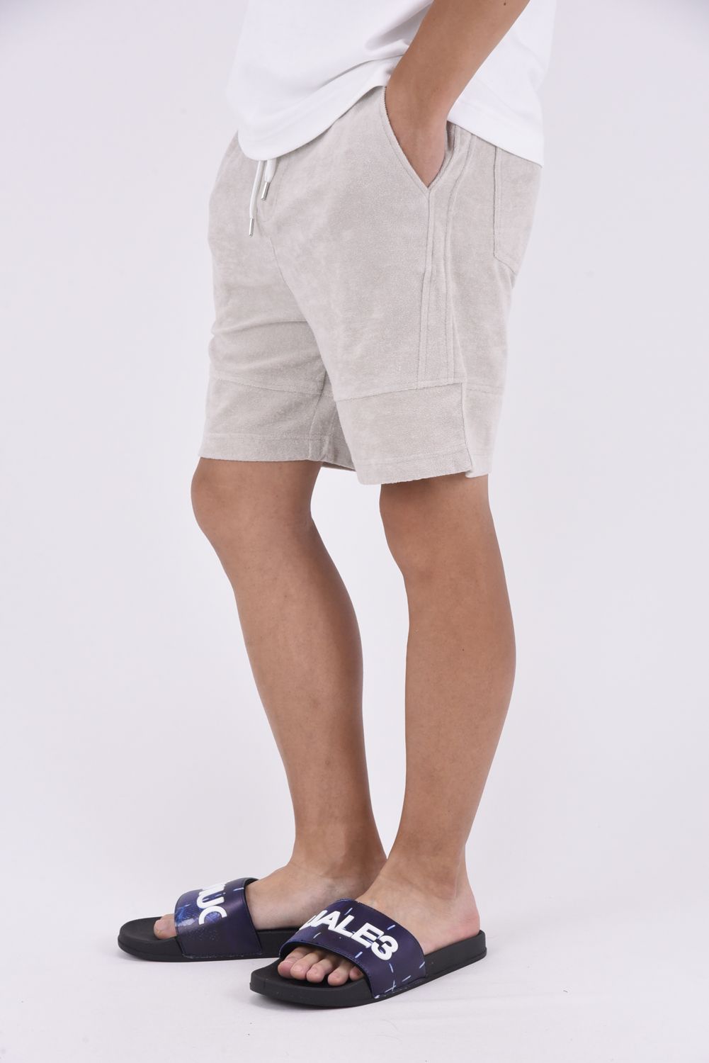 TYLER PILE SHORTS / パイル素材 ハーフパンツ グレージュ