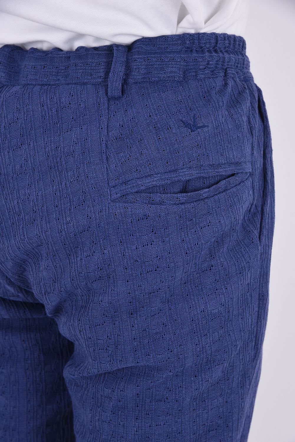 【26SS】【セットアップ】 LINEN TOUCH JACQUARD JACKET & SLACKS / リネンタッチ テーラードシングルジャケット&イージースラックス (ブルー)