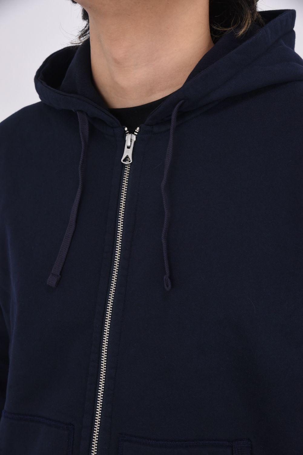 【国内正規品】【STANDARD FIT】 MIDWEIGHT TERRY ZIP HOODIE / ミッドウェイトテリー フルジップパーカー (ネイビー)