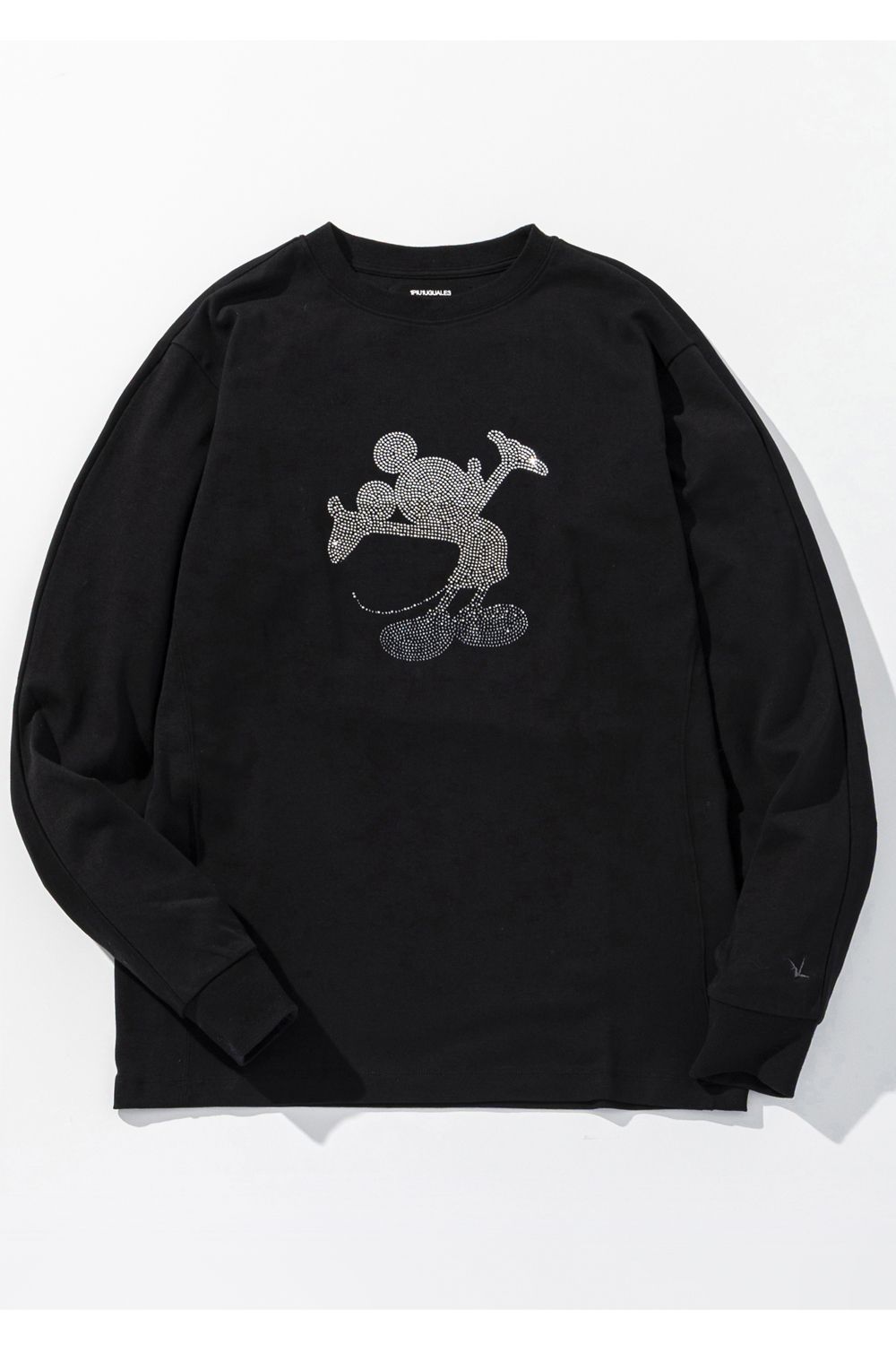 【26AW】 MICKEY SILHOUETTE GRADATION LINESTONE L/S / ミッキーシルエット グラデーション ラインストーン ロングスリーブTシャツ (ブラック) (8月上旬入荷予定)