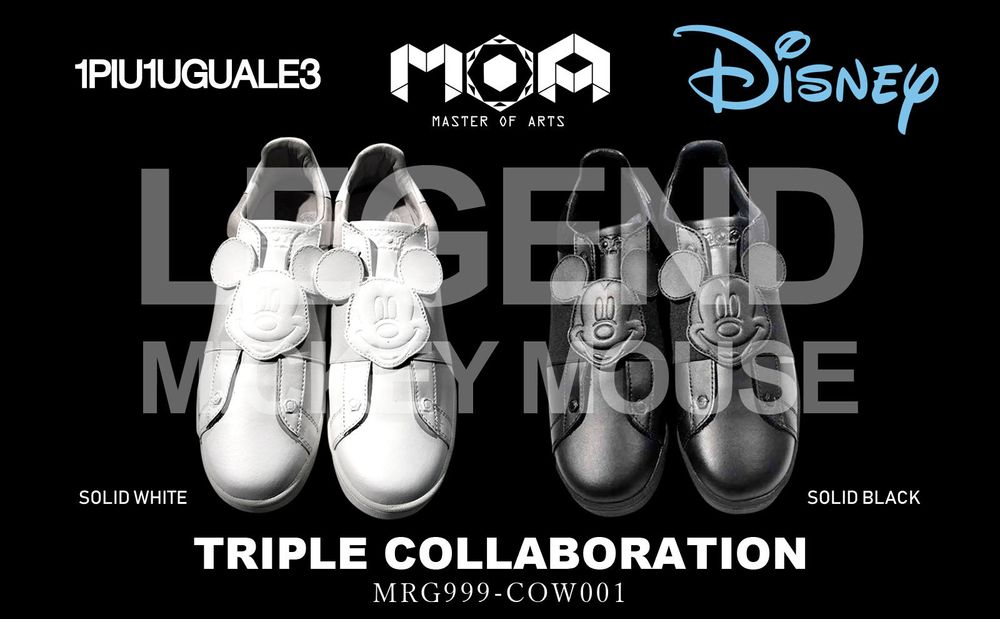 【1PIU1UGUALE3 TRIPLE COLLABO】 ミッキーマウス・バンドスニーカー発売＆2次受付開始