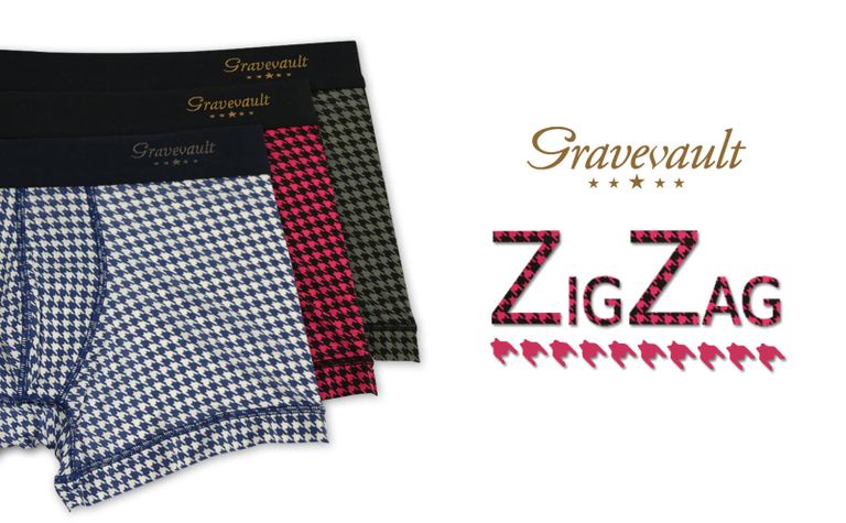 【gravevault】 ”ZIGZAG”チェックが上品な千鳥格子を生み出す