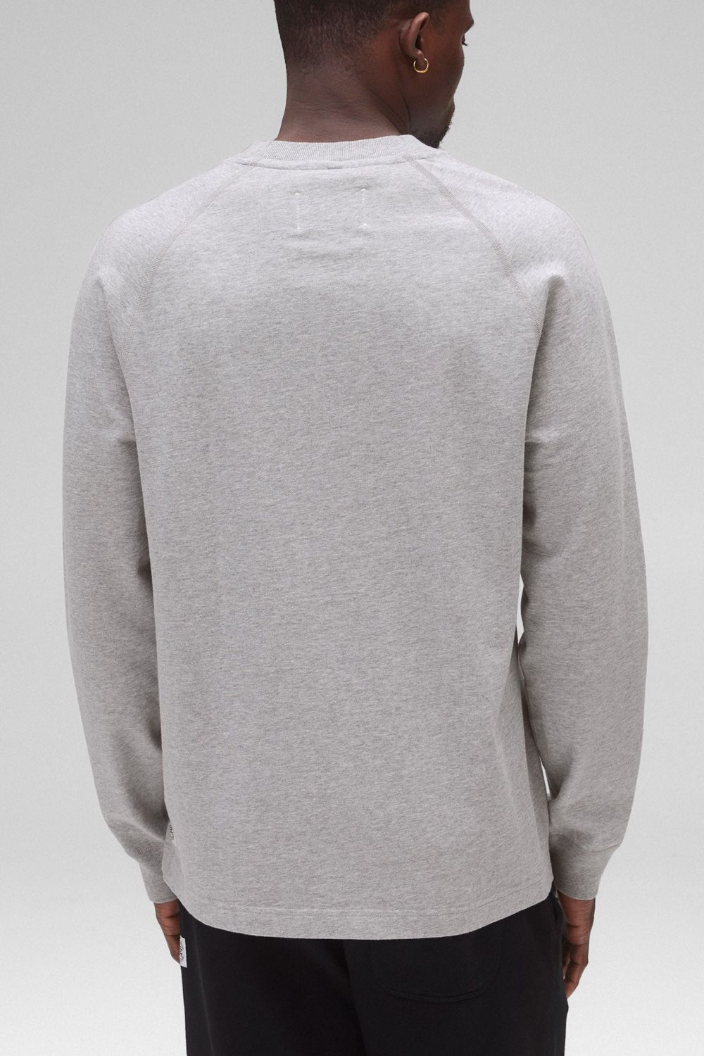 【国内正規品】【STANDARD FIT】 MIDWEIGHT JERSEY LONG SLEEVE / ミッドウェイト ジャージ スタンダード 長袖Tシャツ ヘザーグレー