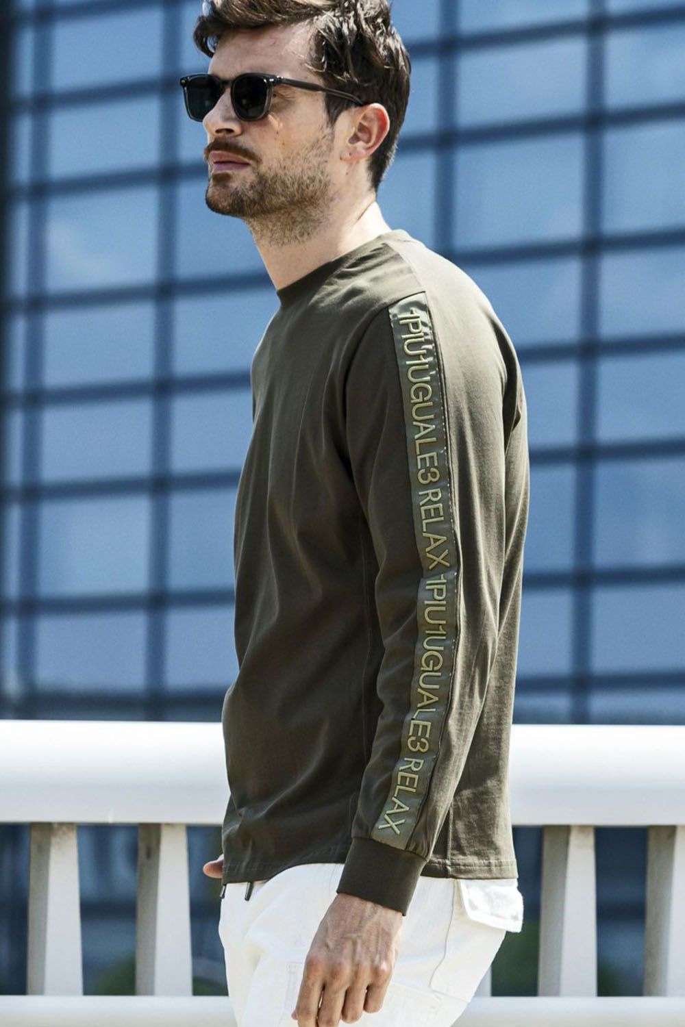 TAPE LOGO LONG T-SHIRT / テープロゴ ロングスリーブ (カーキ)
