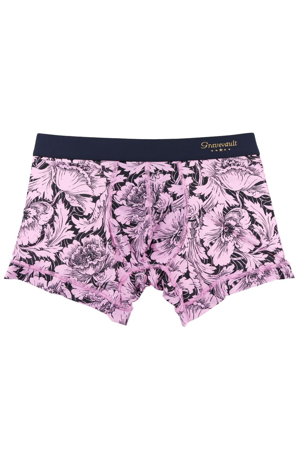 FLOWER Short Boxer -  ピンク  /  ブラック