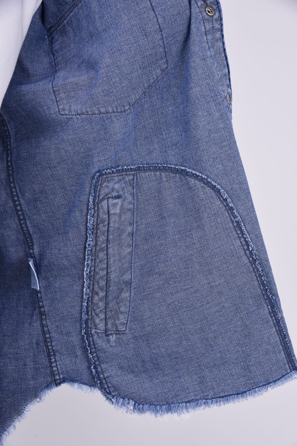 OVER DENIM SHIRTS / ヴィンテージ加工 ドロップショルダー ダンガリーシャツ インディゴ