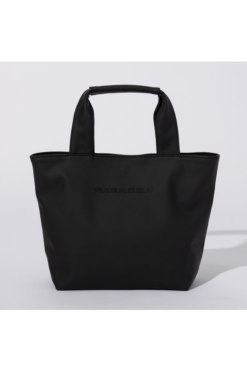 MATTE MINI BAG / フェイクマットレザー ブランドロゴ ミニバッグ (ブラック)