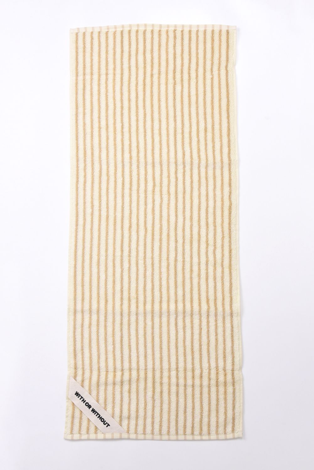 Face Towel / シルク混 フェイスタオル (アイボリーストライプ)