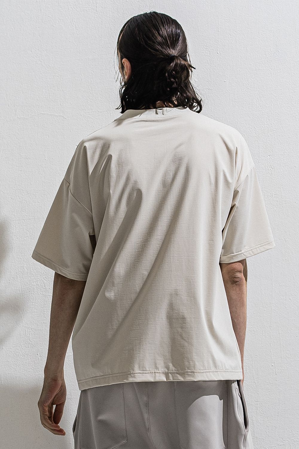 CAR OVERNYLON T / ナイロントリコット フォトプリント オーバーサイズ Tシャツ (グレージュ) (4月上旬入荷予定) ※オーダー締切12/13(土)17:00