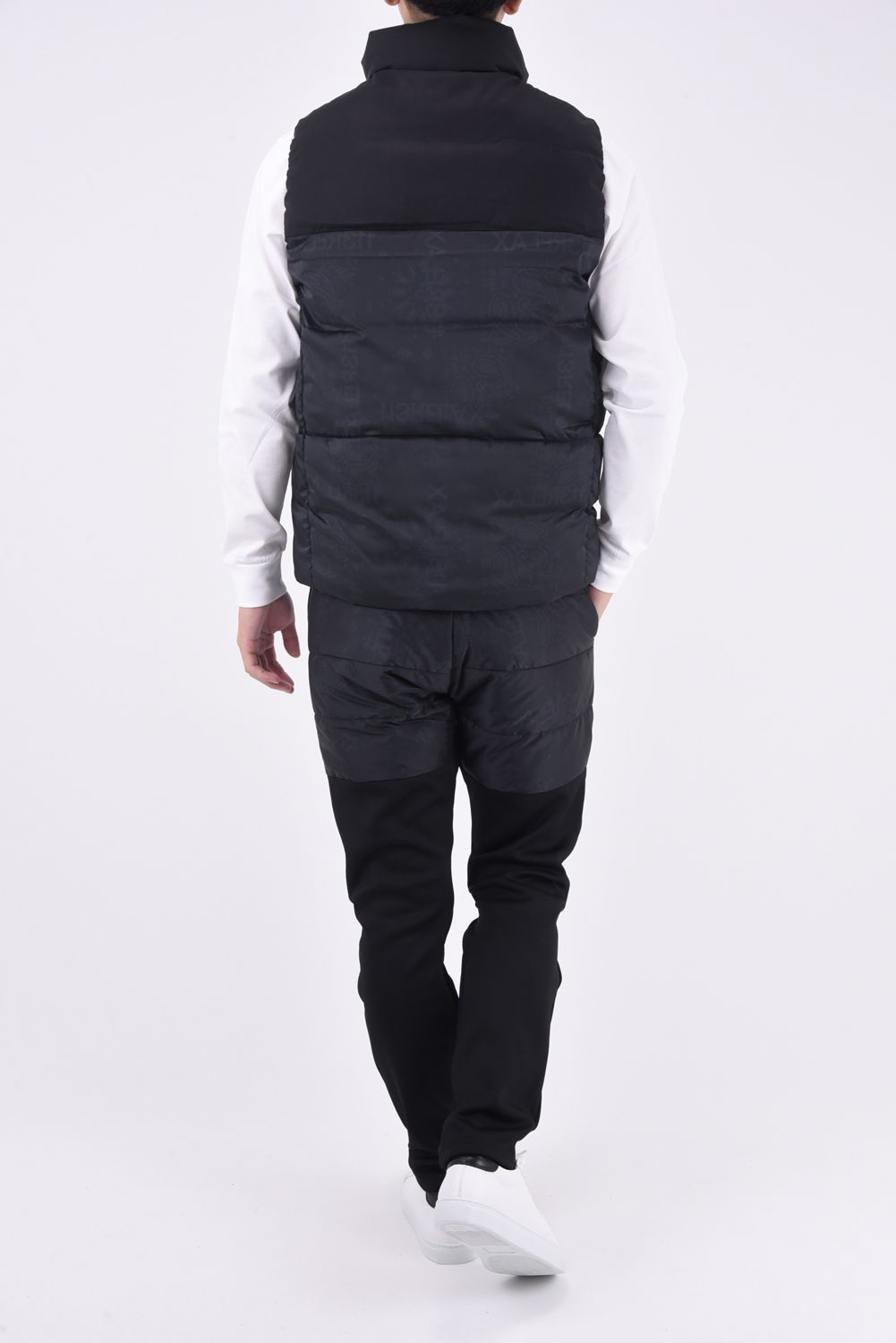 1PIU PAISLEY VEST / コンビネーション 中綿ベスト ブラック