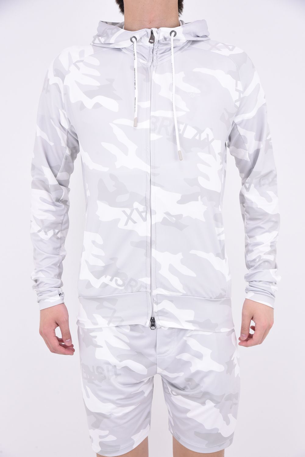 CAMO LOGO HOODIE / オリジナルカモフラ柄 ラッシュガードパーカー ホワイト