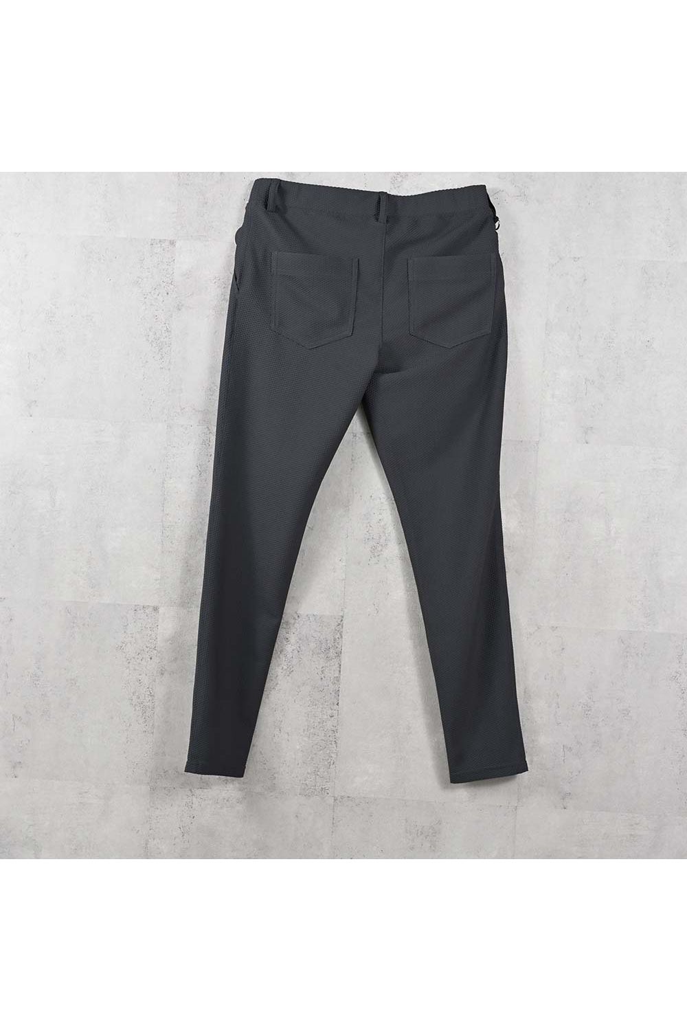 【レディース】 CHRIS EASY TUCK PANTS / ストレッチメッシュトリコット スラックスイージータックパンツ (チャコール) (5月中旬入荷予定) ※オーダー締切:2月15日(日)18時