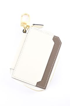【残り1点】 SMART W KEY CASE / LA122GT ゴートレザー スマートWキーケース ホワイト / グレー