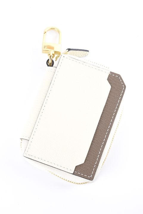 【残り1点】 SMART W KEY CASE / LA122GT ゴートレザー スマートWキーケース ホワイト / グレー
