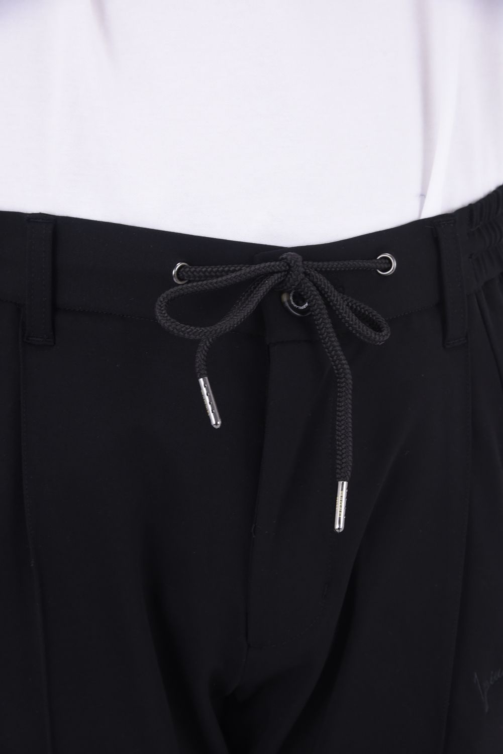 CUT AND SEW SLACKS / アーチロゴ カットソー スラックス ブラック