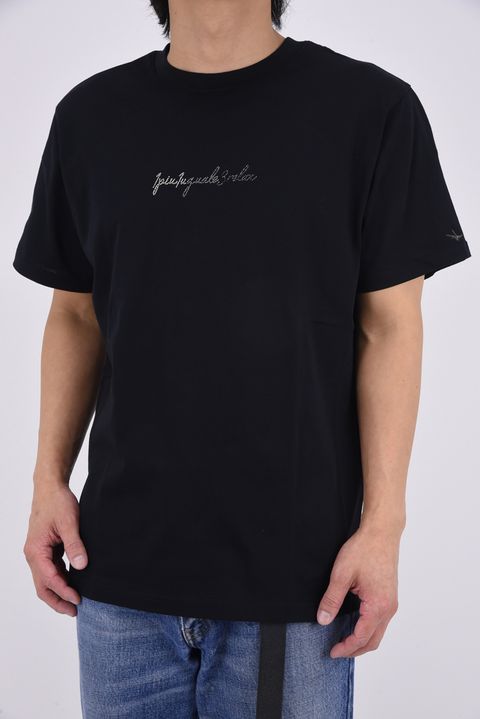 【26SS】 GRADIENT RHINESTONE T-SHIRT / グラデーション ラインストーンロゴ Tシャツ (ブラック)