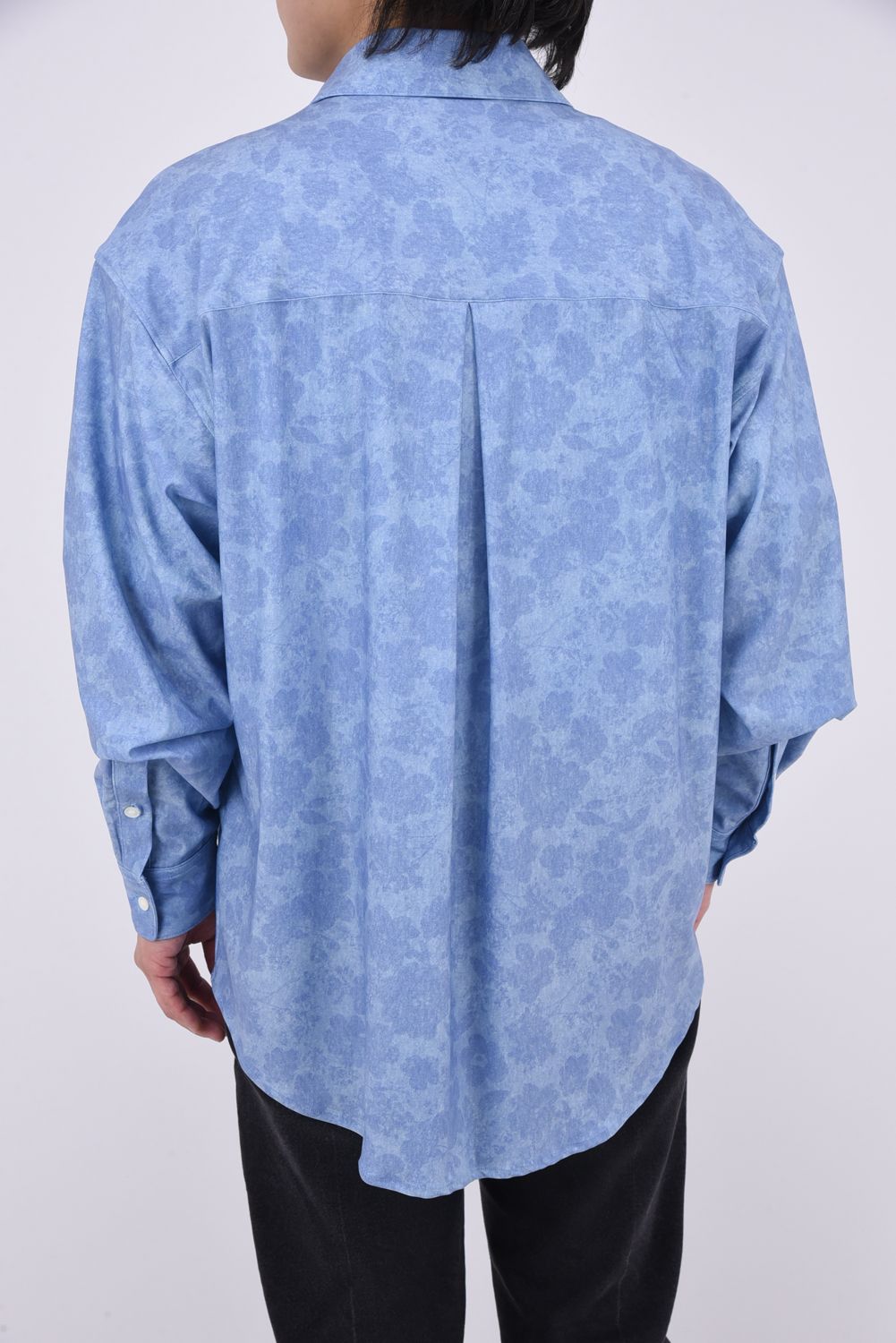NYLON JACK SHIRTS / 高機能ナイロンマイクロファイバー ジャックシャツ フラワーブルー