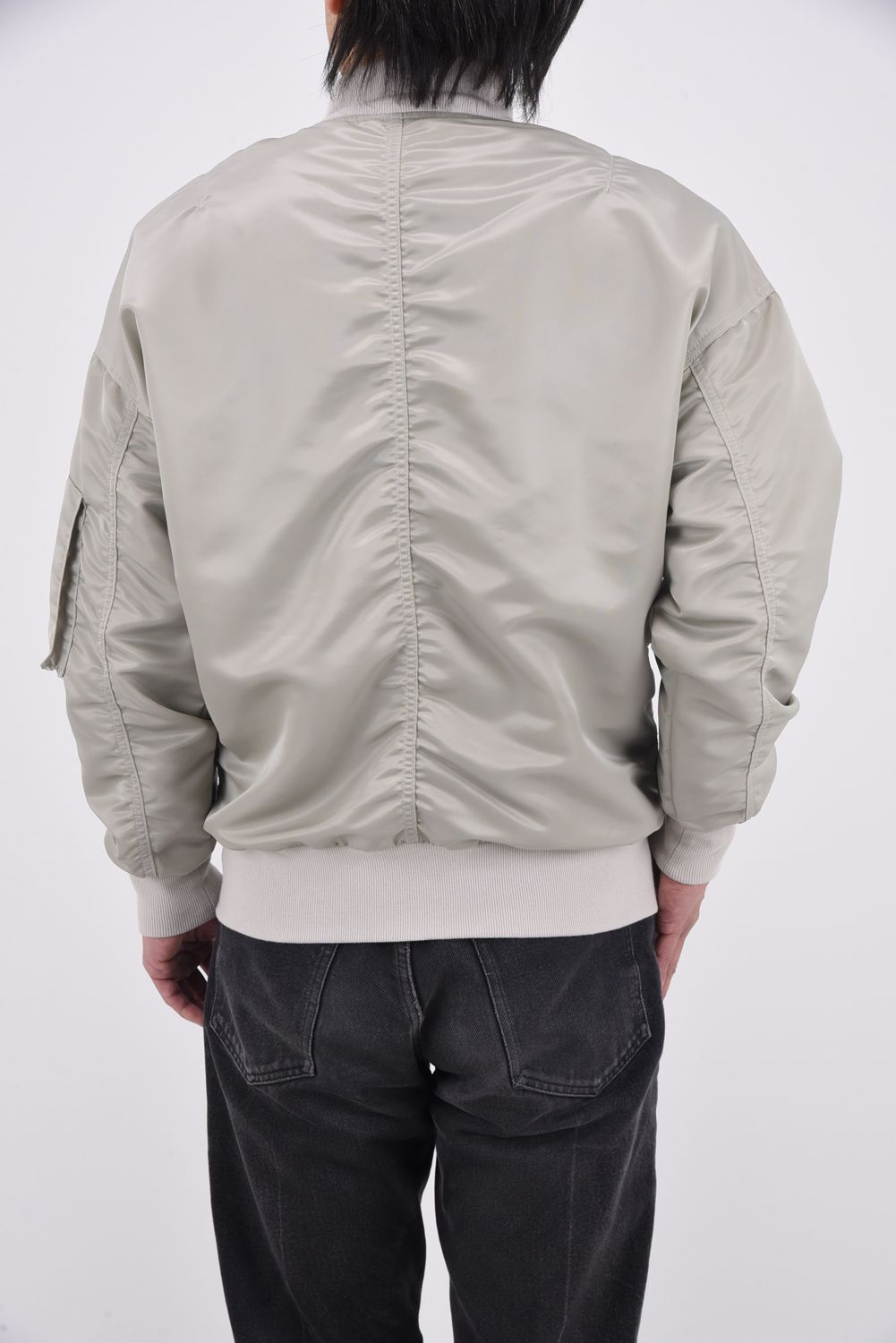 LIGHT David JACKET / ドロップショルダー フライトジャケット ナイロングレージュ
