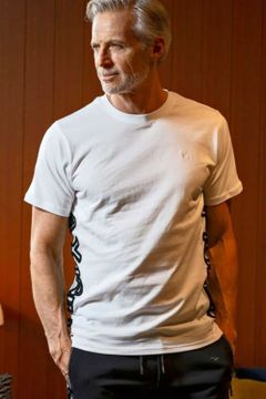 SAGARA EMBROIDERY T-SHIRTS / サガラ刺繍 サイドロゴ 半袖Tシャツ ホワイト
