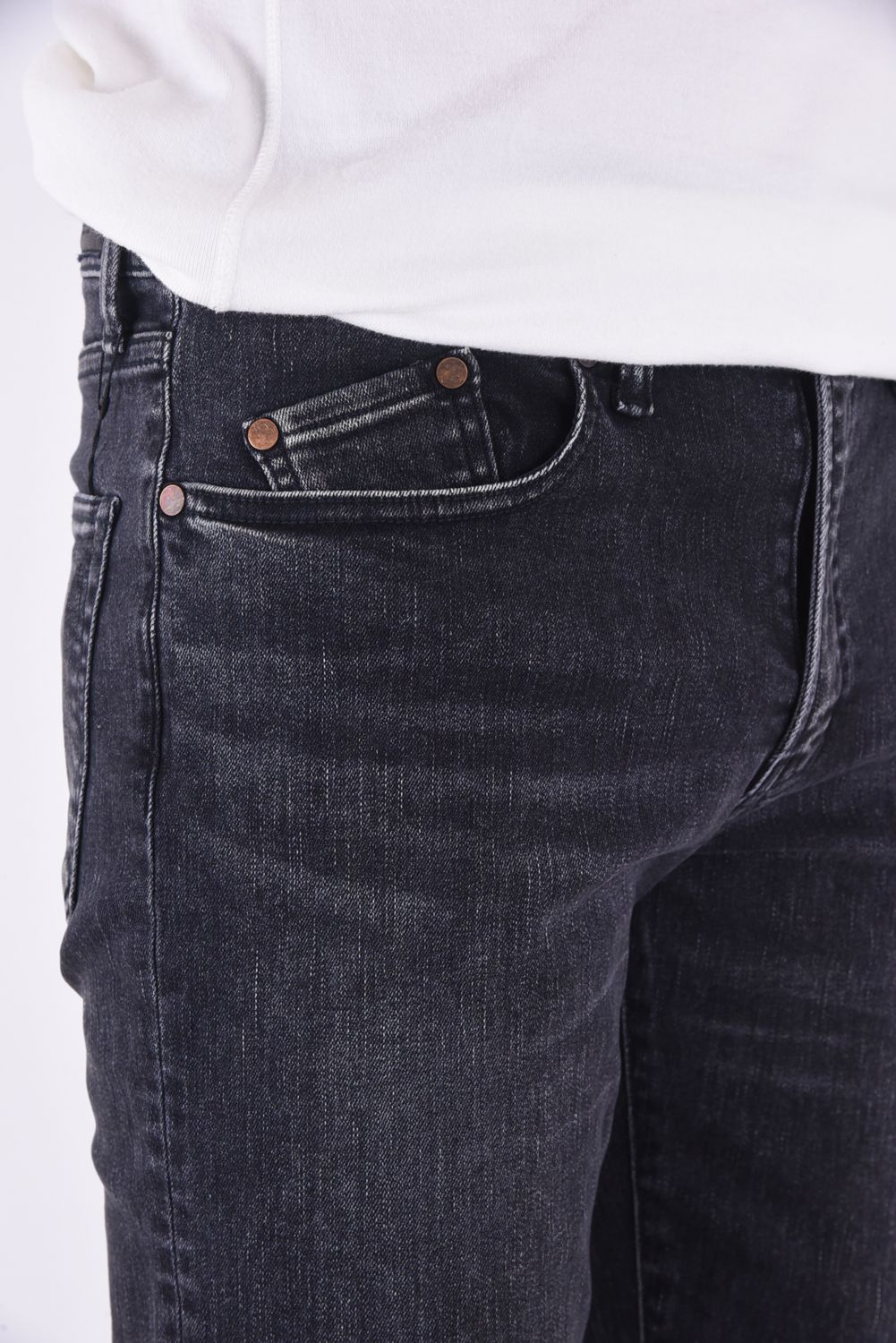 OR SKKNY JEANS / ヴィンテージ加工 ストレッチスキニージーンズ ブラックユーズド
