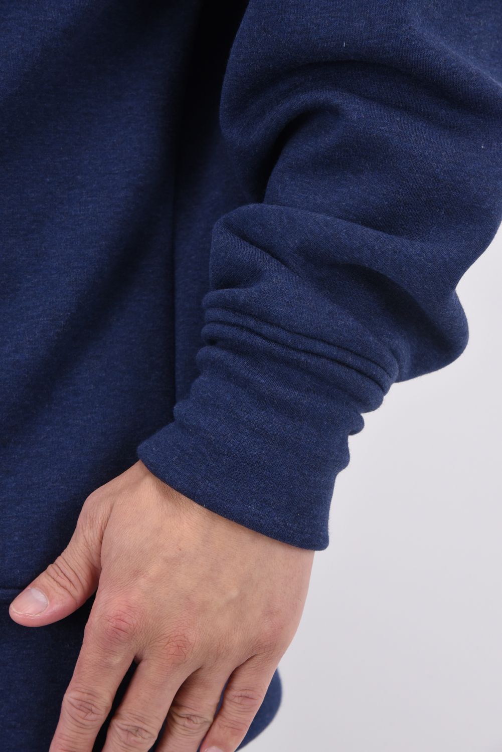 RC CHENILE VELOURS FLEECE DORP TRAINER / サガラ刺繍ワッペン 裏起毛 ルーズトレーナー ネイビー