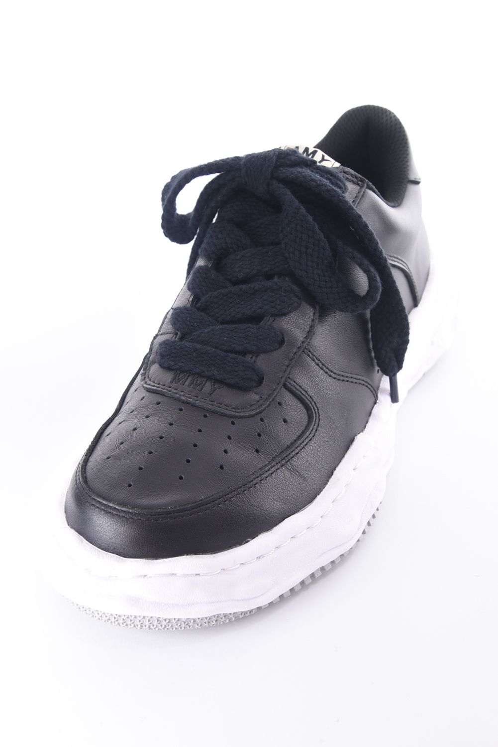 【訳ありアウトレット品】 "WAYNE LOW" OG sole leather Low-Top sneaker / オリジナルソール レザー ローカットスニーカー ブラック