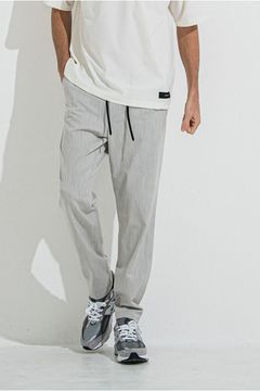 PAT WIDE EASY PANTS / ストレッチツイル ワイドテーパード イージースラックス グレー