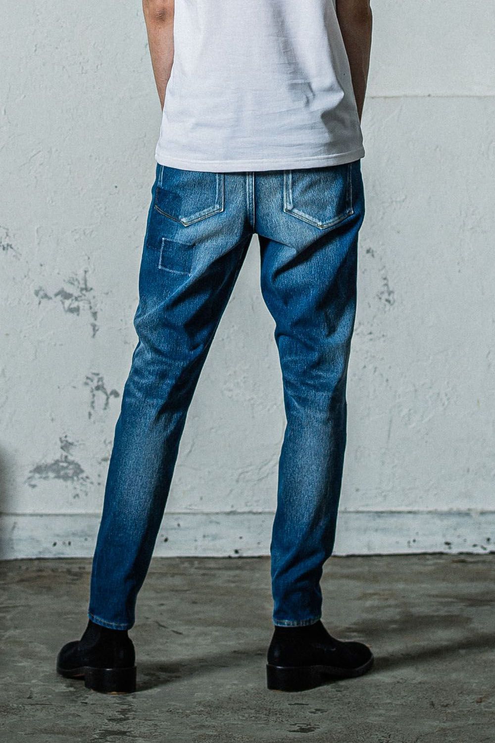 MICK DENIM JERSEY / 定番 デニム ジャージーンズ インディゴリメイク