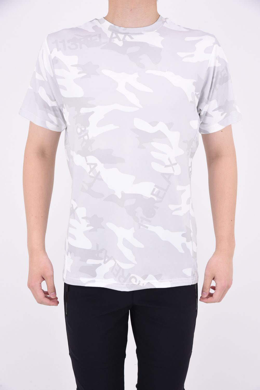 CAMO LOGO T-SHIRTS / オリジナルカモフラ柄 半袖ラッシュガード ホワイト