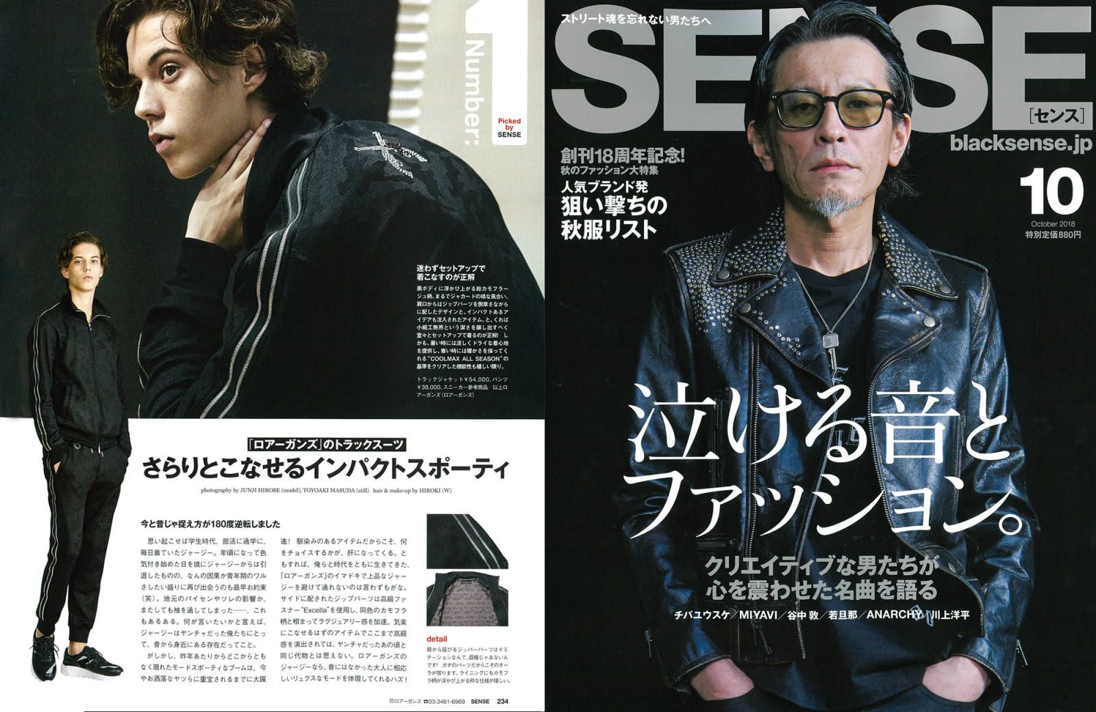 roarguns】 SENSE10月号掲載『TRACK JACKET＆PANTS』 | gossip