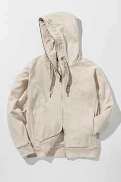 【26SS】 HOOD EMBOSSED LOGO HOODIE / エンボスロゴ ジップパーカー (ベージュ) (2月上旬入荷予定)