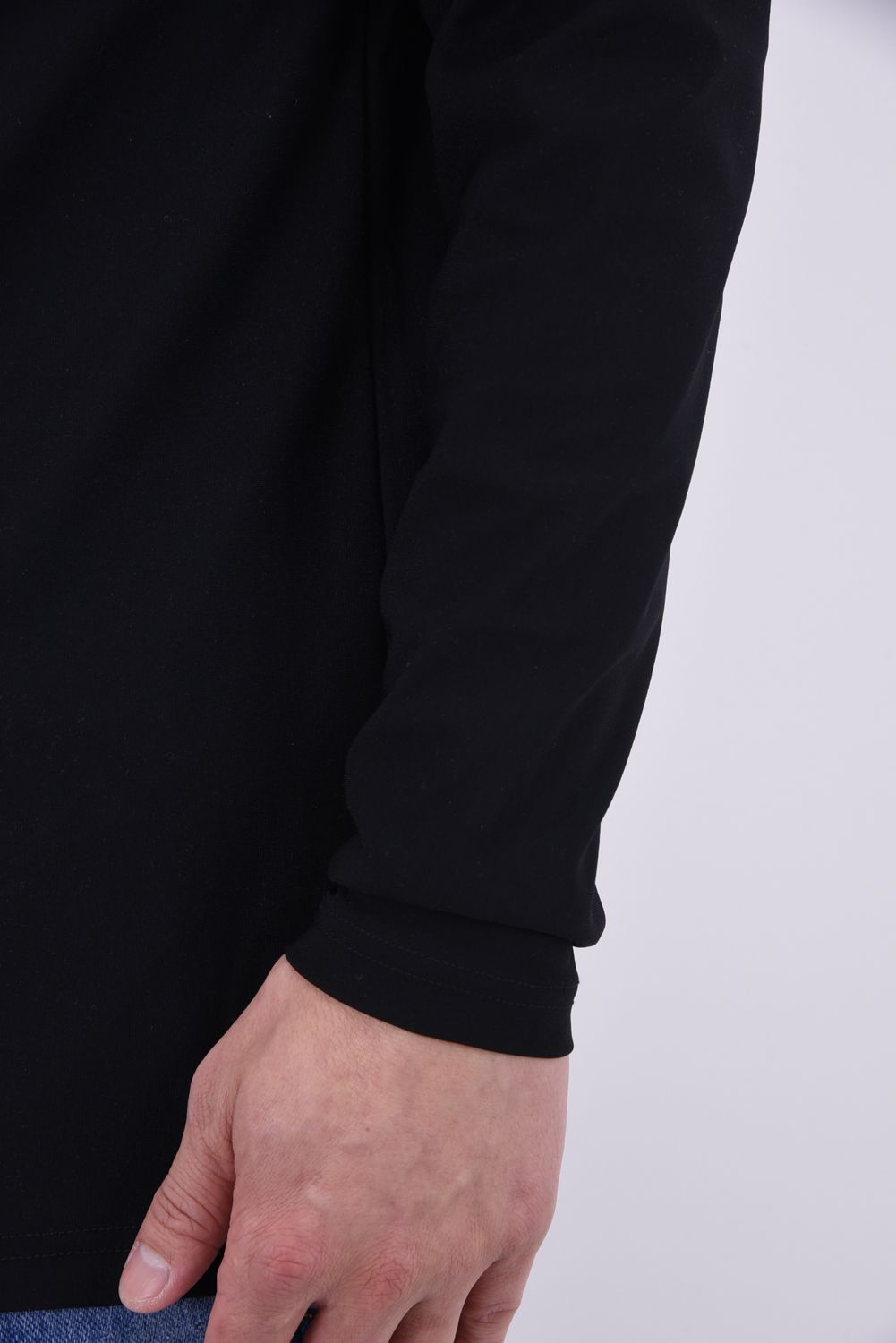 NYLON LONG SLEAVE TEE / 高機能ナイロンマイクロファイバー ロングスリーブ Tシャツ ブラック