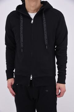 【26SS】 HOOD EMBOSSED LOGO HOODIE / エンボスロゴ ジップパーカー (ブラック)
