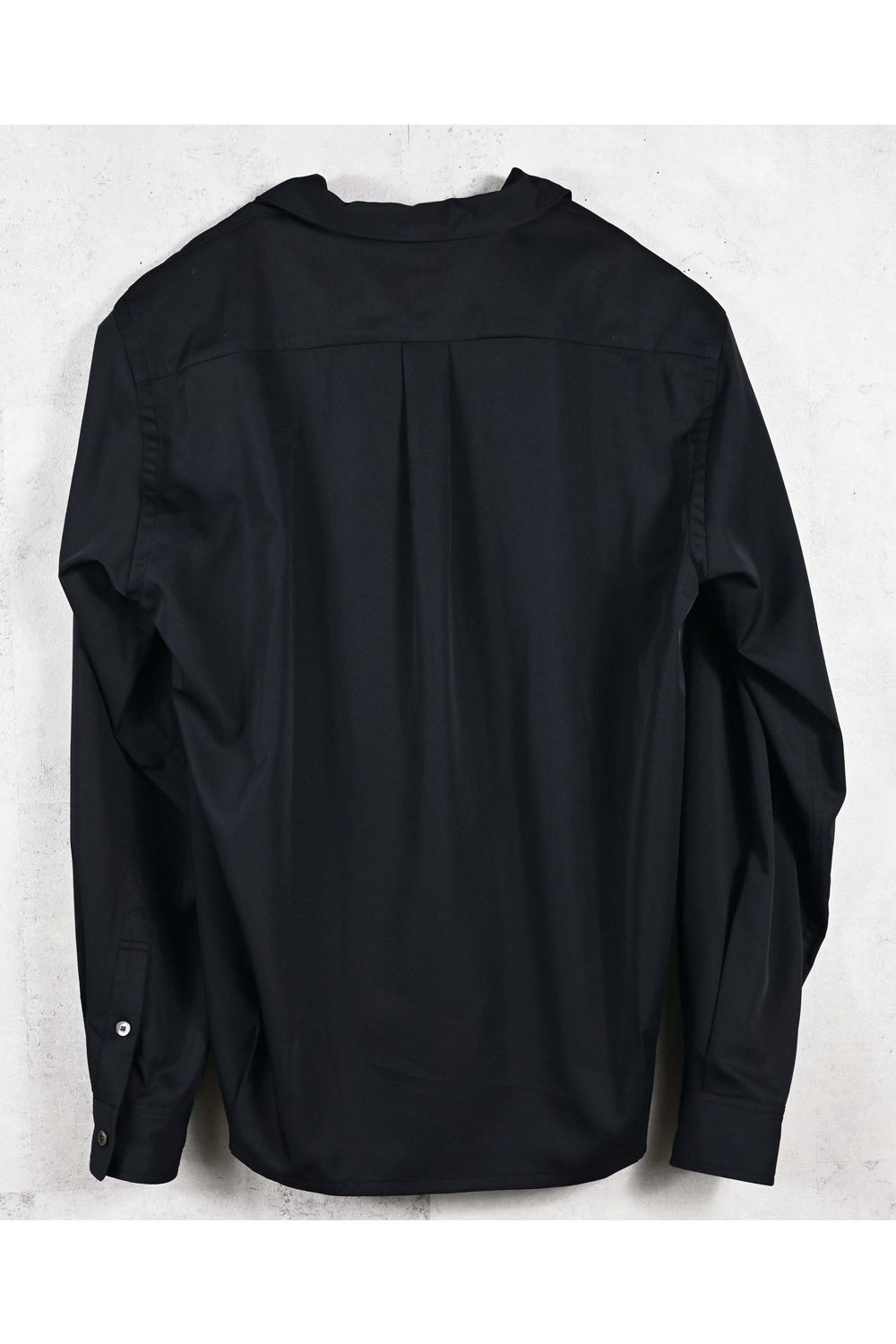 WILL SHIRTS / メッセージプリント リラックスシルエット オープンカラーシャツ (ブラック) (3月中旬入荷予定) ※オーダー締切12/13(土)17:00