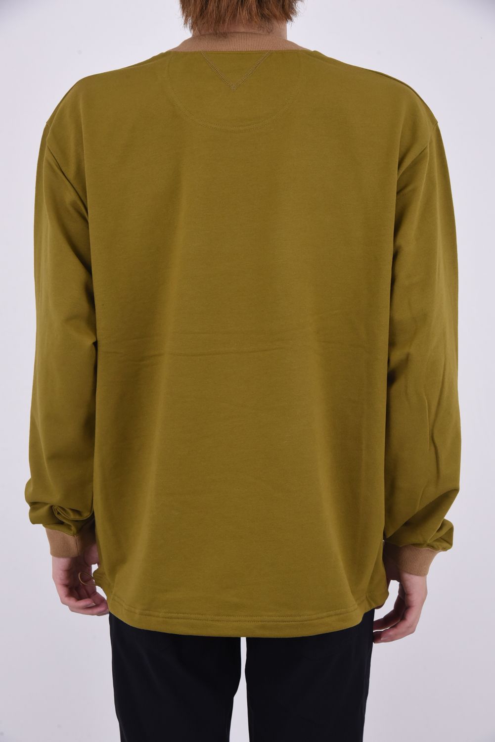 HEM DRAW CORD CREWNECK SWEAT SHIRT / アレンジヘムコード ライト裏毛 スウェットプルオーバー ブラウン