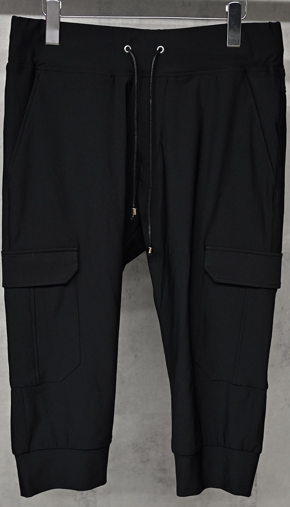 cargo cropped PT / カーゴ クロップド ジャージパンツ ブラック