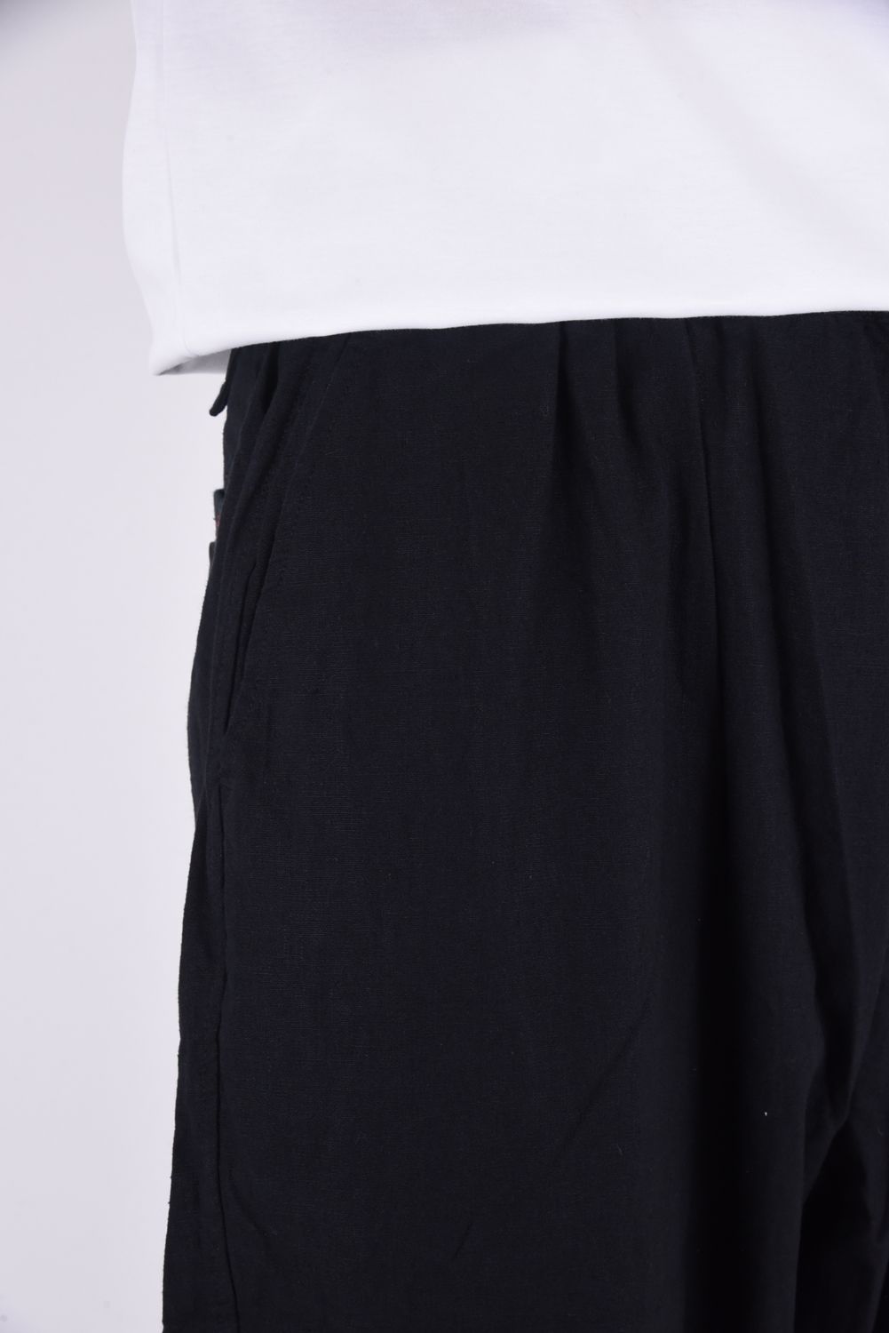 WM / GRAMICCI SAROUEL PANTS / グラミチコラボ コットン / リネン サルエルパンツ ブラック