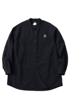【WM / F.C.Real Bristol】 STAND COLLAR SHIRT / ブリストル スタンドカラーシャツ ブラック
