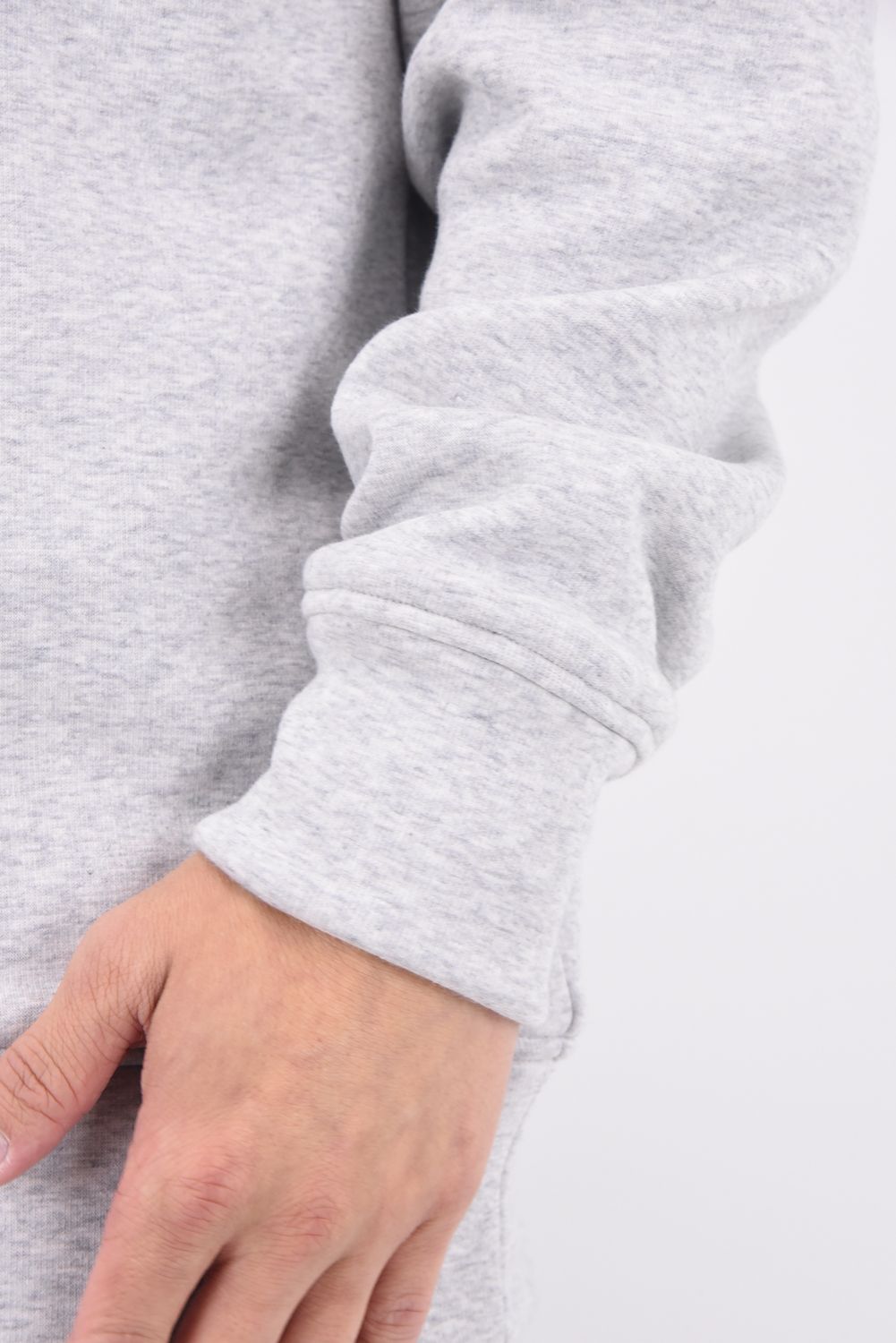 RC CHENILLE VELOURS FLEECE DROP TRAINER / サガラ刺繍ワッペン 裏起毛 ルーズトレーナー (グレー)