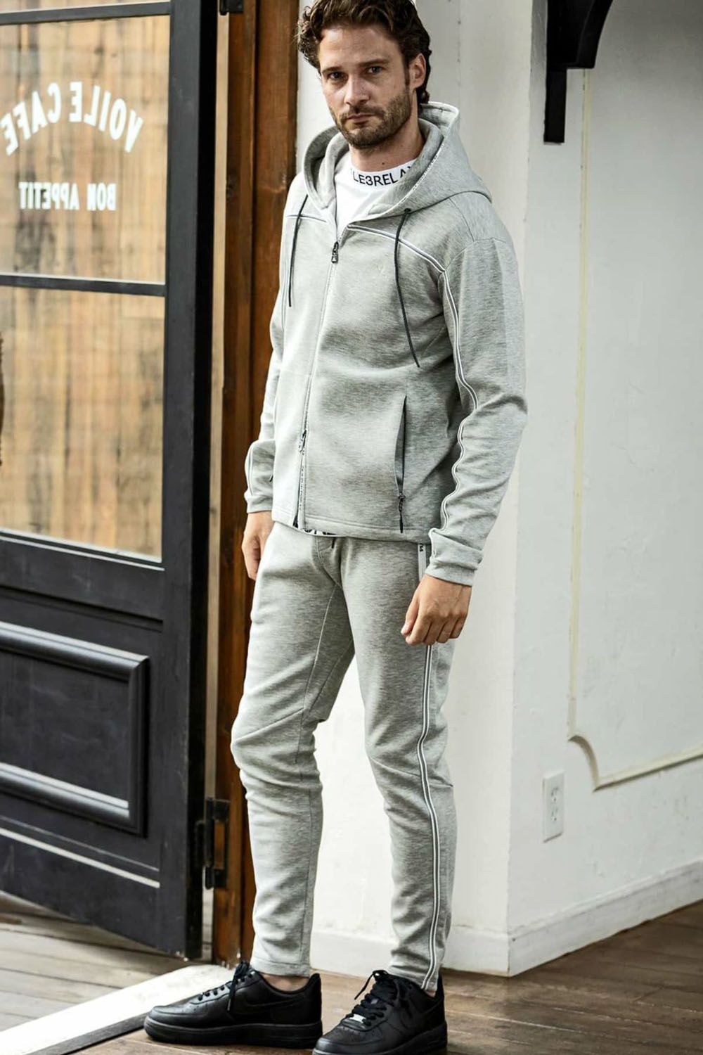 PIPING LINE PANTS / パイピングライン パンツ グレー