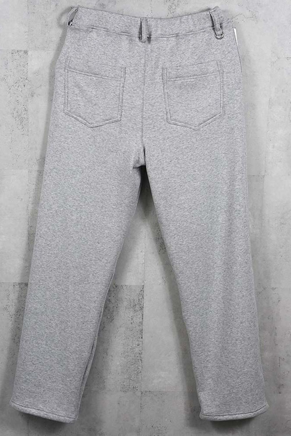 VELOURS FLEECE WIDE TUCK PANTS / 裏起毛 ベロアフリース セミワイド ワンタック イージーパンツ (グレー) (11月中旬入荷予定) ※オーダー締切：9月1日(月)18:00