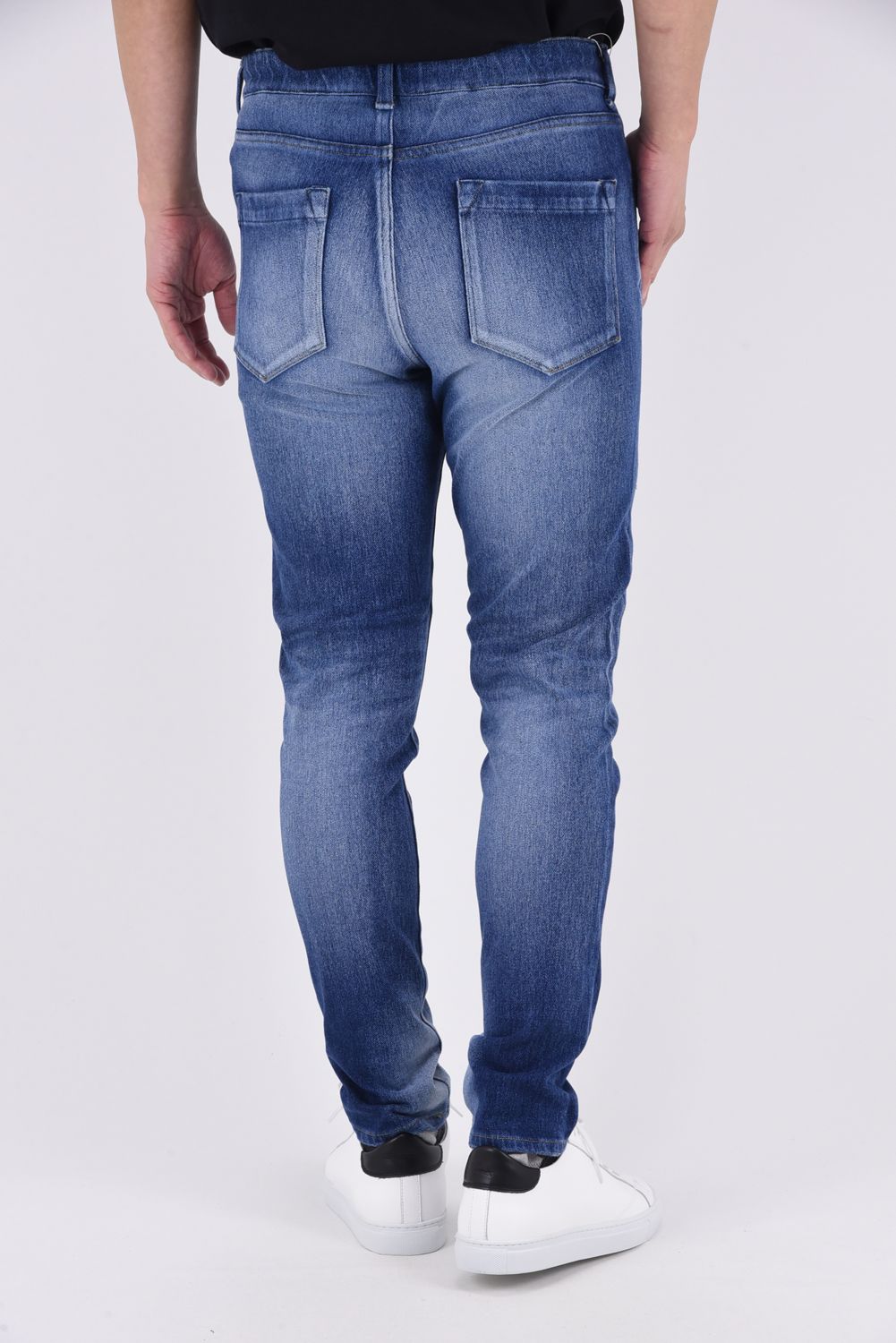 MICK DENIM JERSEY  / 定番 デニム ダメージ ジャージーンズ インディゴユーズド