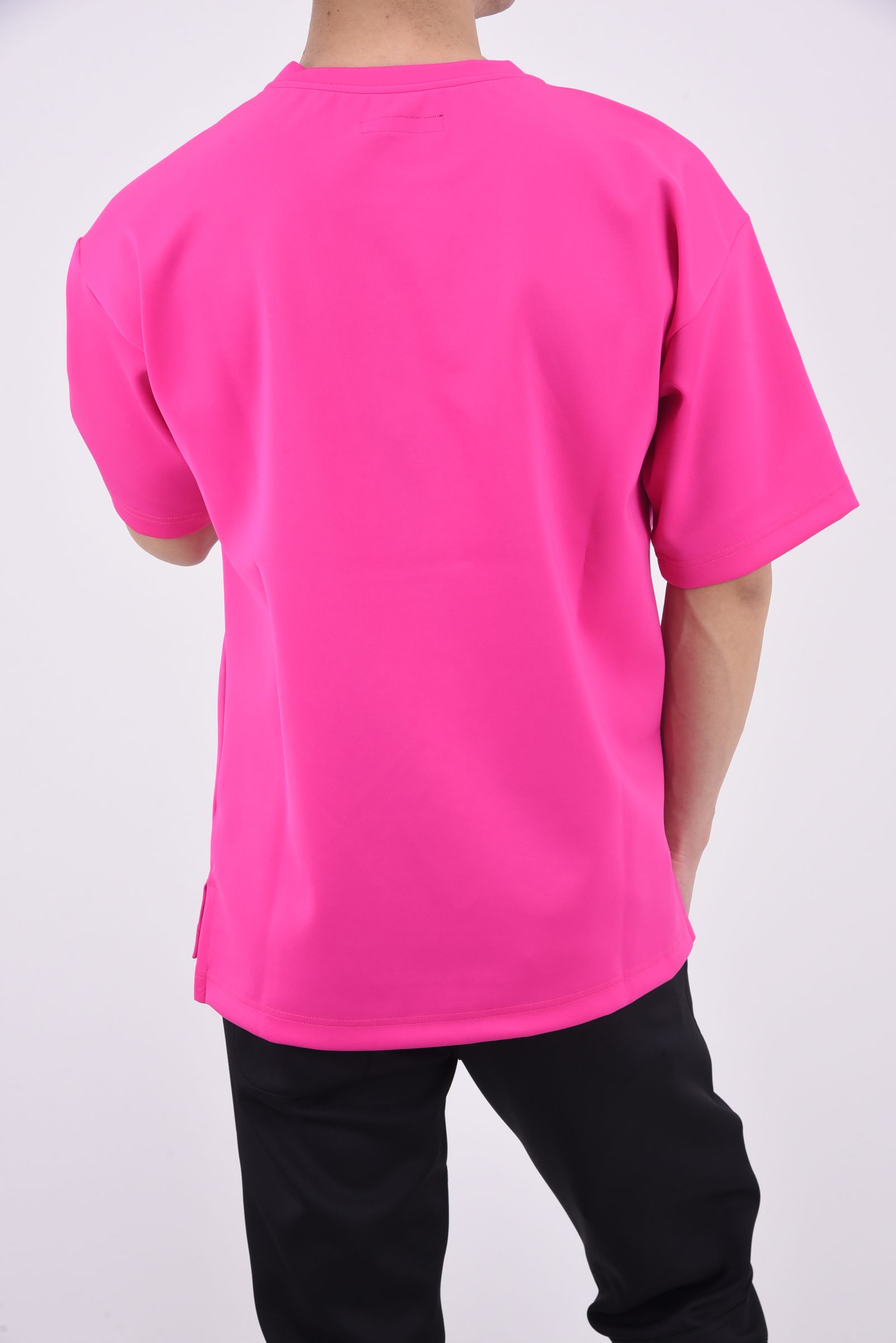 113 HEXAGON BIG T / 113 ヘキサゴンロゴ クルーネック 半袖 Tシャツ ピンク