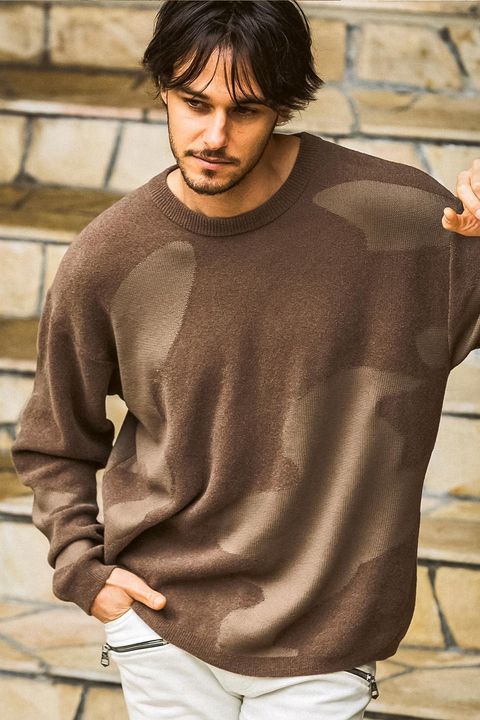 【26AW】 RECOVERY TECH TONAL CAMO RELAX KNIT / リカバリーテック トーナル カモ リラックス ニット (ブラウン)