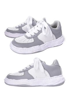 【WAYNE LOW】 OG sole leather Low-Top sneaker / レザー ローカットスニーカー (グレー/ホワイト)